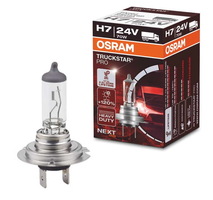 5983237677_galogenna-lampa-osram Галогенна лампа Osram H7 24V 70W 64215TSP FS Truckstar PRO +120% - Зображення 1