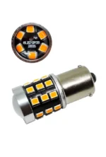 Світлодіодна лампа з цоколем 1156 BAU15s PY21W 33SMD 2835 10-30 V з драйвером, зі зміщеним кріпленням Жовта