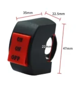 Універсальна проводка для підключення фар Переключатель кнопок на руль мотоцикла, мопеда і т.д. 3 контакти - Зображення 3