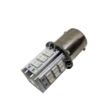 Світлодіодна лампа з цоколем 1156 BA15s P21W 24SMD 2835 12V Червона з драйвером, біполярна - Зображення 2