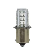 Світлодіодна лампа з цоколем 1156 BA15s P21W 24SMD 2835 12V Червона з драйвером, біполярна - Зображення 4