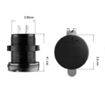 Автомобільний зарядний пристрій USB QC3.0 Type-C+PD 12-24В врізна розетка, з вольтметром, червоне підсвічування - Зображення 7