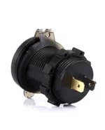 Автомобільний зарядний пристрій USB QC3.0 Type-C+PD 12-24В врізна розетка, з вольтметром, червоне підсвічування - Зображення 3