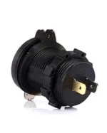 Автомобільний зарядний пристрій 2 USB QC3.0 12-24В врізна розетка, з вольтметром, синє підсвічування - Зображення 2