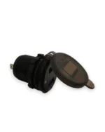 Автомобільний зарядний пристрій 2 USB QC3.0 12-24В врізна розетка, з вольтметром, синє підсвічування - Зображення 5