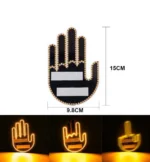 Табличка Підсвічування автомобільна LED долоня на заднє скло Жовта - Зображення 8