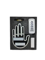 Табличка Підсвічування автомобільна LED долоня на заднє скло Жовта - Зображення 7