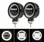 Світлодіодна протитуманна балка (додаткова фара) 4 Led із СТГ 60W 12-30V з ангельським оком ДХВ - Зображення 9