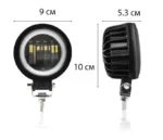Світлодіодна протитуманна балка (додаткова фара) 4 Led із СТГ 60W 12-30V з ангельським оком ДХВ - Зображення 7