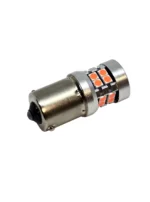 Світлодіодна лампа з цоколем 1156 BA15s P21W 19SMD 3030 12V Червона з обманкою - Зображення 2