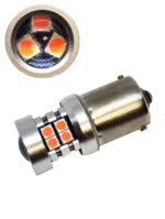 Світлодіодна лампа з цоколем 1156 BA15s P21W 19SMD 3030 12V Червона з обманкою