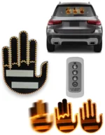 Табличка Підсвічування автомобільна LED долоня на заднє скло Жовта