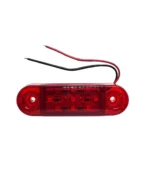 Світлодіодний габаритний ліхтар 9 SMD 24V Червоний 88x25x14mm 1шт. - Зображення 3
