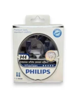 Галогенна автолампа PHILIPS H4 WhiteVision 12342WHVSM HCB 12V 60/55W + W5W 2 шт.