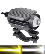 Світлодіодна двоколірна фара Moto LED Mini далекого / ближнього для мотоцикла, мопеда, скутера. Білий Жовтий