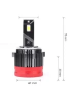 Автомобільні світлодіодні лампи з цоколем H7, модель F-06 450W 45000Lm 6500K - Зображення 3