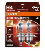 Галогенні лампи Osram H4 Night Breaker 64193NВ220-2HB +220% 60/55W 12V комплект (2 шт) - Зображення 2