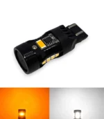 Двокольорова світлодіодна лампа з цоколем 7443 T20 W21/5W 8PCS 3030 + 2PCS 3570 30W 12V з обманкою Білий Жовтий