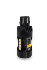 Двокольорова світлодіодна лампа з цоколем 7443 T20 W21/5W 8PCS 3030 + 2PCS 3570 30W 12V з обманкою Білий Жовтий - Зображення 2