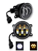 Світлодіодні протитуманні фари двокольорові Led 7 лінз 90мм 3,5" OPEL, PEUGEOT, RENAULT, FORD Білий Жовтий