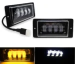 Світлодіодні двокольорові протитуманні фари 7 лінз Led ПТФ ВАЗ 2110 2111 2112 2114 2115 Білий Жовтий МЕТАЛ