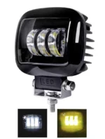 Світлодіодна двокольорова балка, додаткова фара 30W 3 лінзи метал Білий/Жовтий світло