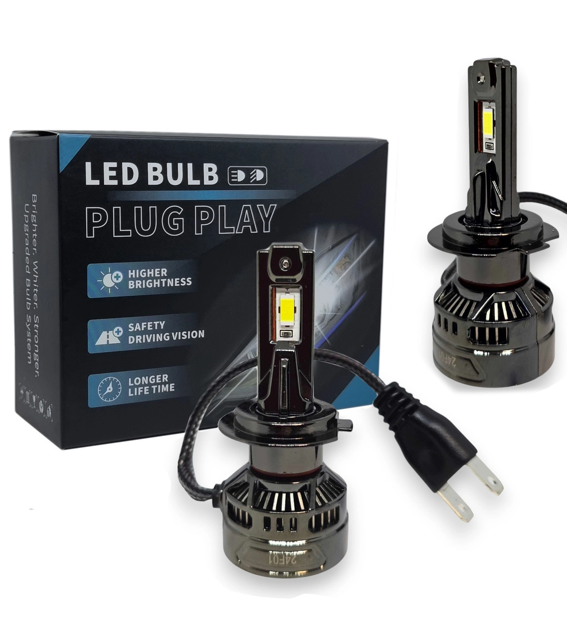 6268408028_avtomobilni-svitlodiodni-lampi Автомобільні світлодіодні лампи з цоколем H7 12PCS 100W 6500K 10000Lm X5C комплект - Зображення 1