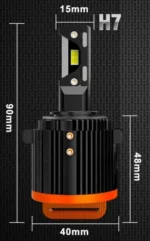 Автомобільні світлодіодні лампи з цоколем H7 12PCS Mercedes-Benz, Volkswagen Golf R, Passat, Tiguan - Зображення 8