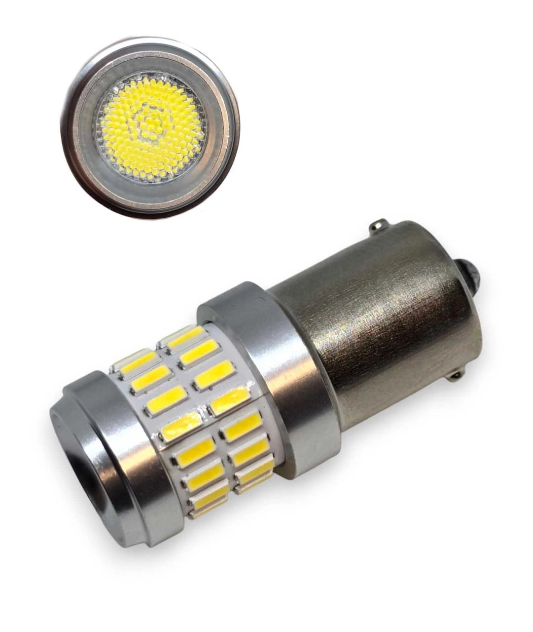 6284172300_svitlodiodna-lampa-z Світлодіодна лампа з цоколем 1156 BA15s P21W 12-24V 36W 36SMD 4014 + 1SMD 3030 Біле світло - Зображення 1