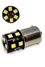 Світлодіодна лампа з цоколем 1156 BA15s P21W 18 SMD 2835 12V Біла
