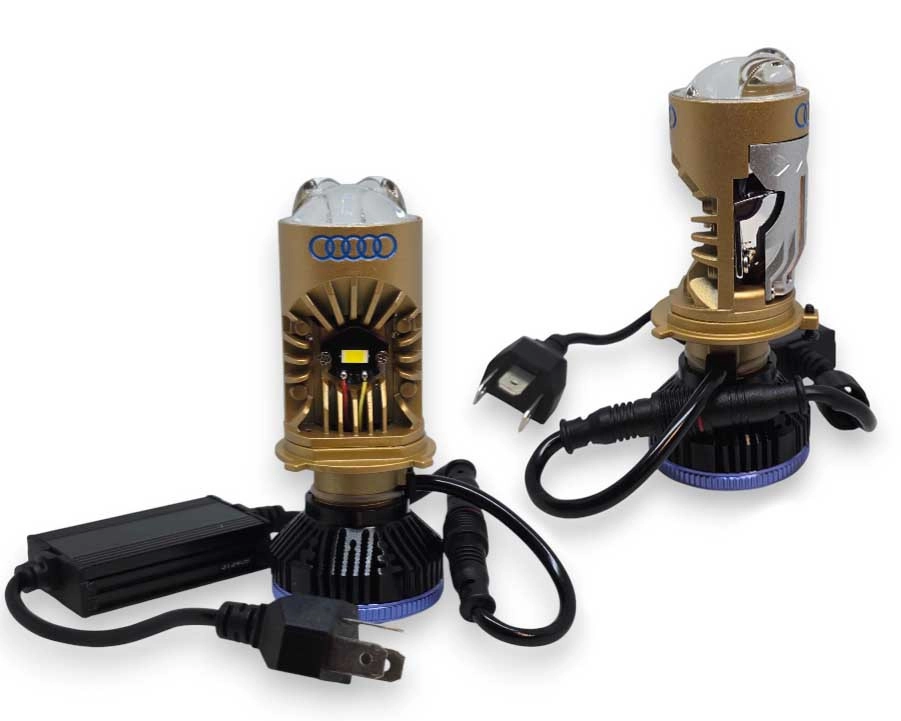 6314313746_led-linzi-n4 LED лінзи Н4 Bi LED Lens H4 140W 45000Lm Біле світло з вентилятором - Зображення 1