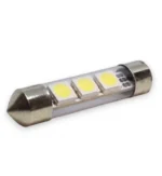 Світлодіодна лампа C5W Festoon 3SMD 5050 12V 42мм у колбі Білий - Зображення 2