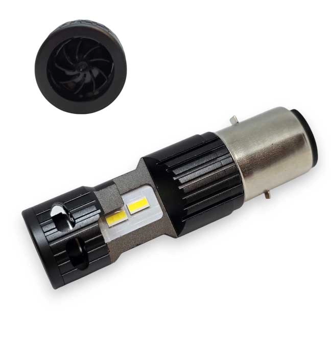 6325589510_svitlodiodna-lampa-led Світлодіодна лампа LED Motorcycle цоколь BA20D 12SMD 25W 6000L 3000Lm для мотоцикла мопеда скутера Біла - Зображення 1