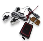 Світлодіодна балка (додаткова фара) Денні ходові вогні-стробоскопи 4шт з пультом червоний-синій - Зображення 2