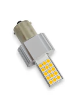 Світлодіодна лампа з цоколем 1156 BA15s PY21W 30 SMD 3030 12-24V Жовта з обманкою - Зображення 5