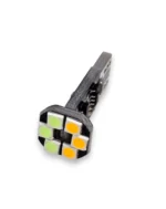 Двоколірна світлодіодна лампа Т10 W5W 6 SMD 3030 12V Блакитний Жовтий - Зображення 3