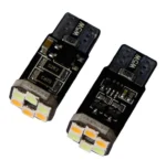 Двоколірна світлодіодна лампа Т10 W5W 6 SMD 3030 12V Блакитний Жовтий - Зображення 5