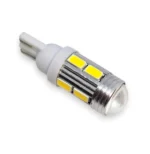 Світлодіодна лампа Т10 (W5W) 10SMD 5630 з лінзою 12V Тепле біле світло - Зображення 3