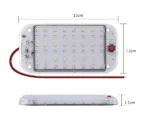 Світлодіодний ліхтар у салон 12-24V 48 LED освітлення багажника на двохст. скотчі панель підсвічування з кнопкою - Зображення 4