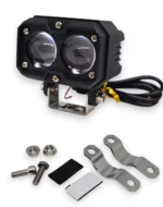 Світлодіодна двокольорова фара Moto LED Mini  12-85V 2300Lm для мотоцикла скутера Білий Жовтий
