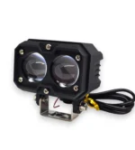 Світлодіодна двокольорова фара Moto LED Mini  12-85V 2300Lm для мотоцикла скутера Білий Жовтий - Зображення 5