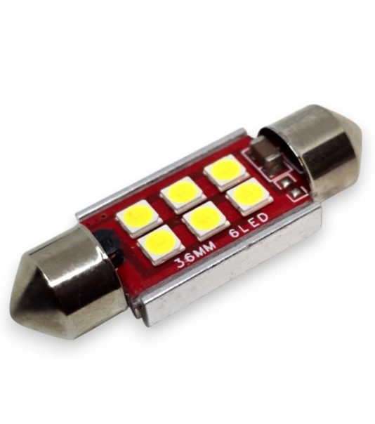 6430878070_svitlodiodna-lampa-c5w Світлодіодна лампа C5W Festoon 6SMD 3030 12 V 36 мм з обманкою - Зображення 1