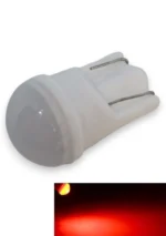 Світлодіодна лампа Т10 (W5W) 3SMD 2835 12V Червоне світло кераміка матова лінза