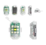 Світлодіодний ліхтар, що попереджає стробоскоп, бездротова лампа для авто, велосипедів і мотоциклів RGB - Зображення 3