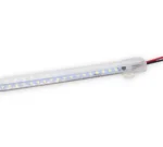 Світлодіодна стрічка 114 SMD 5630 220V на алюмінієвій основі в пластиковому коробі 1метр Біле світло - Зображення 4