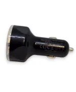 Автомобільна зарядка 4USB+ Type-С 12-24V 3.1A Зелений LED дисплей з підсвічуванням 20W - Зображення 2