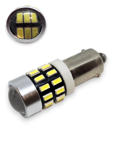 6482619780_svitlodiodna-lampa-t4w Світлодіодна лампа T4W BA9S 30SMD 3014 Біла 12V - Зображення 1