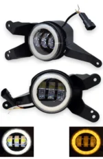 Світлодіодні протитуманні фари Chevrolet Cruze 2008-2012 3LED з ангельським оком габарит, поворот Комплект