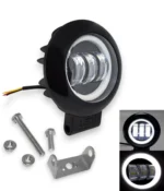 Світлодіодна балка (додаткова фара) 3 лінзи 90W З ДХО ангельським оком Біле світло метал