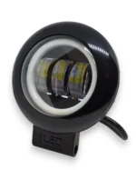 Світлодіодна балка (додаткова фара) 3 лінзи 90W З ДХО ангельським оком Біле світло метал - Зображення 6